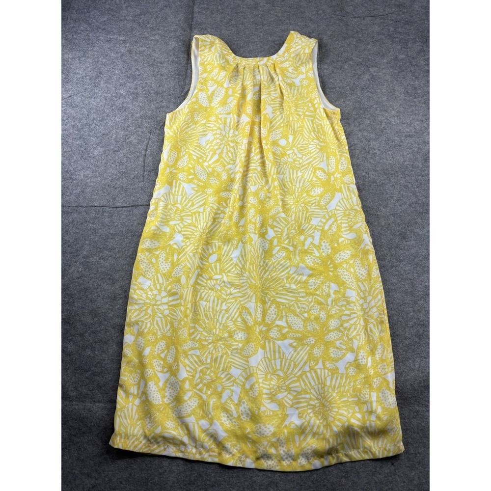 H&M‎ Women's 6 Yellow/White Floral A LINE Flowy Mini Dress Resort Cruise Summer